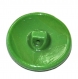 633r / bouton ancien en verre vert et argenté 22mm