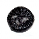 850 / bouton vintage original type créateur résine noir à inclusion 18mm  vendu à l'unité