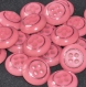 B64c2r / mercerie boutons coloris rose et argenté 22mm vendus à l'unité