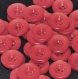 B65d1r / mercerie boutons plastique rouge 14mm vendus à l'unité