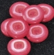 B65f1r / mercerie lot de 7 boutons plastique rouge 14mm 