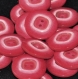 B65f3r / mercerie boutons plastique rouge 22mm vendus à l'unité