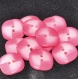 B65h2r / mercerie boutons plastique rose 16mm  vendus à l'unité
