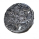 82r / petit bouton ancien verre noir à reflet métallique 13mm vendu à l'unité 