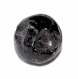 903r / tout petit bouton boule ancien en verre noir ou en jais fleur 9mm vendu à l'unité
