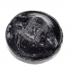 912r / petit bouton ancien original en verre noir ou en jais ancre marine 11mm vendu à l'unité