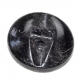 915r / petit bouton ancien en verre noir ou en jais très finement travaillé 11mm vendu à l'unité