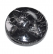 918r / petit bouton ancien original en verre noir ou en jais fleur 11mm vendu à l'unité