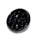 923r / bouton ancien en verre noir 13mm vendu à l'unité