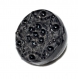 942r / petit bouton ancien en verre noir ou en jais 10mm vendu à l'unité