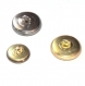 974r / mercerie lot de 3 boutons assortis en métal doré argenté bronze étoiles 