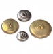 981r / mercerie lot de 4 boutons assortis métal doré argenté patiné fleur