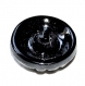 990r / bouton couture ancien en verre noir reflets argentés 22mm vendu à l'unité