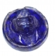 1001r / tout petit bouton ancien en verre bleu 9mm  vendu à l'unité