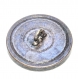 172r / bouton ancien en métal patiné motif fleur 23mm 