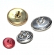 213r / mercerie lot de 4 boutons assortis métal doré argenté patiné et rouge 