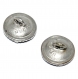 625r /lot de 2 petits boutons anciens en métal argenté et nacre abalone 10mm 
