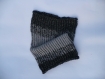 Snood - tour de cou tricot main noir