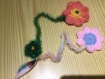 Marques pages fleurs crochetés main 