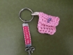 Porte clés rose/ pochette jeton de caddie