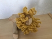 Chouchous élastique crochetés main en laine , coton, lin 