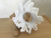 Chouchous élastique crochetés main en laine , coton, lin 