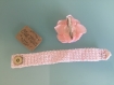 Bracelet rose et sa fleur amovible / crocheté main