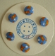 Plaquette de six boutons recouverts plaq 4