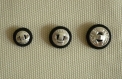 Plaquette de huit boutons recouverts plaq 8