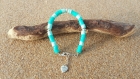 Bracelet turquoise en perles heishi