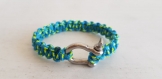 Bracelet marin à manille bleu