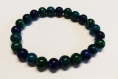 Bracelet en pierres fines lapis lazuli, malachite et chrysocolle