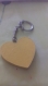 Porte clés coeur en bois