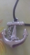 Collier pendentif ancre de marine argente
