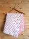 Couverture bébé coton flamand rose   -plaid bébé/enfant fille-