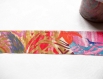 Biais plat coton fleurs multicolores 62 mm / qualité supérieure 