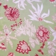 Tissu toile coton fleurs ameublement / qualité supérieure 
