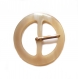 Boucle de ceinture vintage ivoire résine 6 cm 