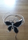 Bracelet papillon noir en alu