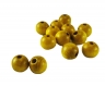 510 petites perles bois - d8mm - jaune 