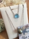 Collier double perle de tahiti et cristal swarovski 