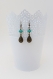 Boucles d’oreilles goutte bronze et perle facette bleu