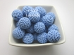 5 perles en crochet 17mm coloris lavande