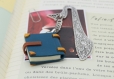 Marque-pages grimoire phosphorescent hibou, marque page polymer clay, livre lumineux, bookmarks gift, livre miniature, marque-page étudiant