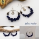 Hoops bouddha pierre naturelle lapis lazuli - boucles d'oreilles boho anneau argent - créoles en pierre semi précieuses