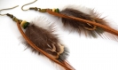Boucles d'oreilles plumes aquene - ethnic feather - bijoux ethniques - bijoux indien