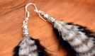 Boucles d'oreilles plumes amarok - ethnic feather - bijoux ethniques - bijoux indiens - boho -