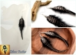 Boucles d'oreilles plumes amarok - ethnic feather - bijoux ethniques - bijoux indiens - boho -