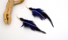 Boucles d'oreilles plumes kishy - ethnic feather - bijoux ethniques - bijoux indiens - boho -