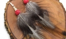 Boucles d'oreilles plumes aiyanna - ethnic feather - plumes  couleurs naturelles blanche marron noire